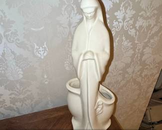 Vintage Haeger Ceramic Madonna Figurine with Planter Base