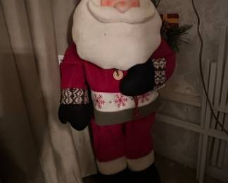 Standing Santa Claus Christmas Decoration with Snowflake Pattern
