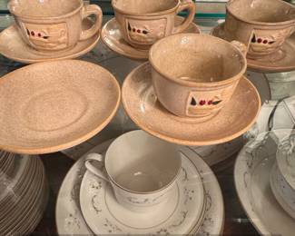 Vintage Ceramic Holly Berry Teacup and Saucer Set