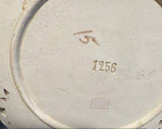 Pair of Josef Steidl Znaim Ceramic Trivets with Floral Motif second image