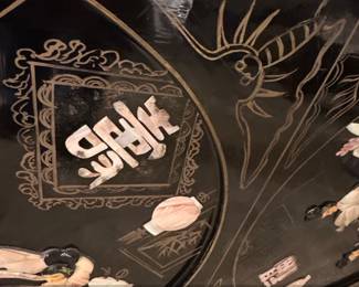 Pair of Vintage Chinese Mother of Pearl Inlay Wall Panels second image