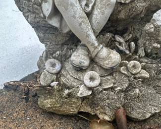 Vintage First Kiss Boy and Girl Garden Statue second image