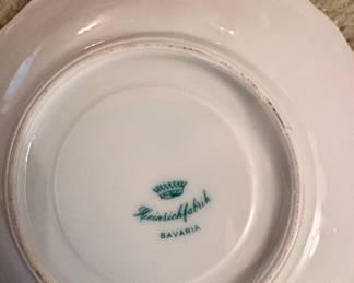 Heinrich Co. Selb Bavaria Porcelain Tea Cup and Saucer Set second image