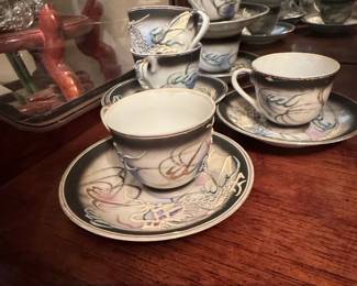 Betsons Hand Painted Dragonware Demitasse Tea Set