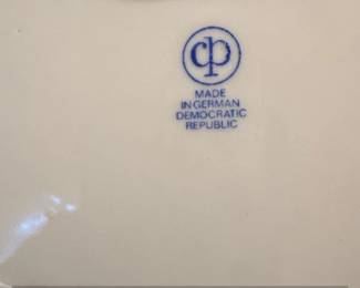 Porcelain Tray with Madonna Scene and Iridescent Glaze, GDR third image