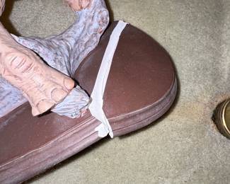 Vintage Elephant Figurine on Wooden Base second image