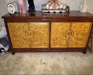 Henry Link Chinoiserie Modernist Door Server Cabinet