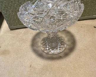 American Brilliant Cut Glass Compote