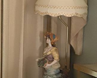 Capodimonte Porcelain Figural Lamp Base