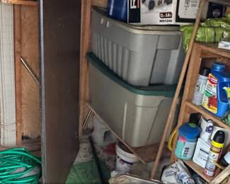 Assorted Shed Contents  Garden Tools, Storage Bins, Grill fourth image