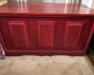 Vintage Red Cedar Lined Blanket Chest