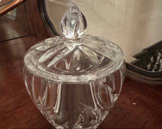 Gorham Crystal Star Blossom Biscuit Barrel
