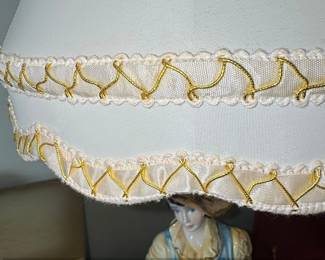 Capodimonte Porcelain Figural Lamp Base  Young Man with Dove second image