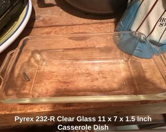 Pyrex R Clear Glass x x . Inch Casserole Dish
