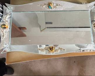 Vintage Madonna and Child Vanity Mirror Tray