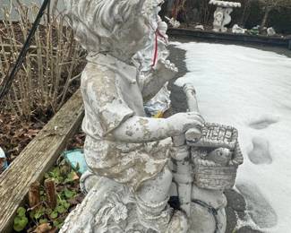 Vintage Child on Tricycle Garden Statue third image