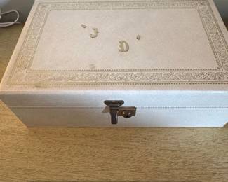 Vintage Musical Jewelry Box with Ballerina and Mirror