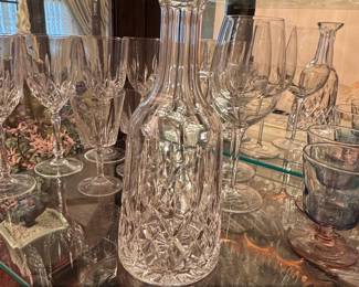 Waterford Crystal Lismore Decanter and Wine Glasses Set