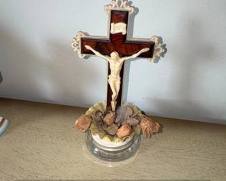 Vintage Religious Crucifix with INRI Plaque