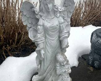 Josephs Studio Angel Holding Baby Garden Statue