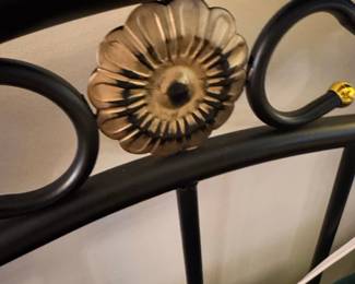 Twin Size Metal and Wood Bed Frame second image