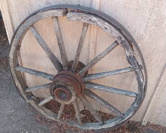 Old wagon wheel