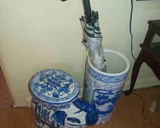Asian elephant plant stand and umbrella stand