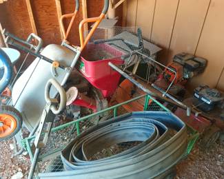 Dirty yard equipment.