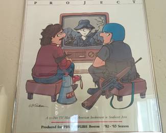 Vintage signed art print by Gary Trudeau