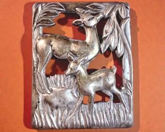 1940 Sterling Coro Genuine Moreland Deer Brooch