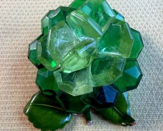 Vintage West Germany Enamel Leaf Flower Brooch 