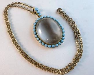 Victorian Rock Crystal Dome Pendant 