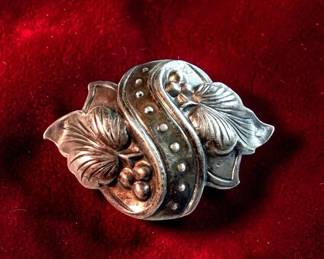 Sterling Victorian Revival Brooch