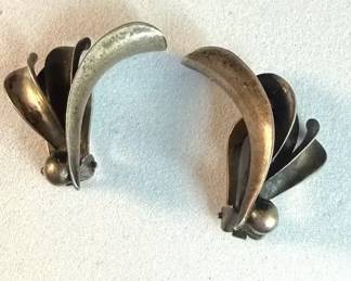 Denmark Viggo Wollny VW Sterling ClipOn Earrings 