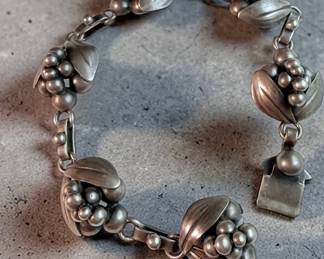 Dannish Carl Ove Frydenberg Sterling Silver Grape Cluster Bracelet