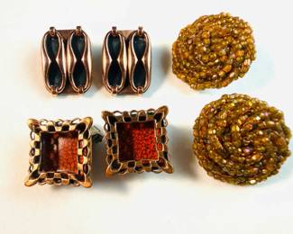 MidCentury Matisse,  Renoir ClipOn Earrings 