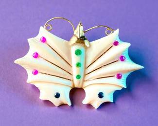 Vintage 14k Gold Celluloid Winged Butterfly