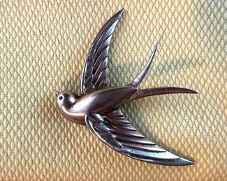 Coro Craft 18g.Sterling Bird Brooch