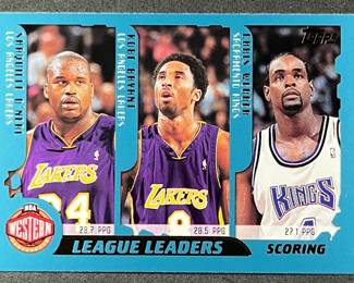 2001 Topps NBA Scoring Leaders 215. Five Hall of Famers on 1 card.