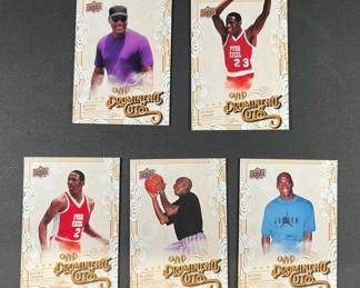 2023 Upper Deck Michael Jordan VIP Prominent Cuts Complete 5 Card Set from the National Convention