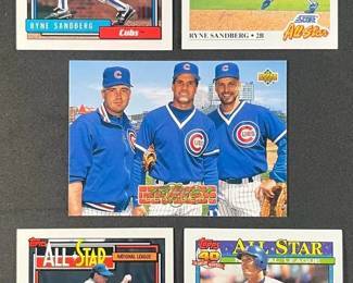 Ryne Sandberg MLB Lot 5 Cards.