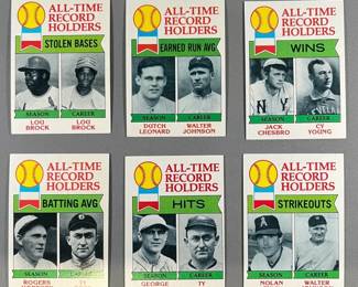 1997 MLB Topps AllTime Records Lot 6 Cards.