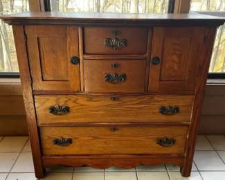 Vintage Solid Wood Dresser
