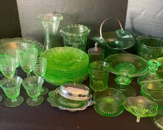 Large Selection of Uranium Glass