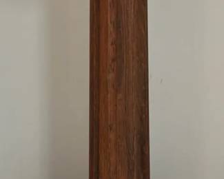 Vintage Wood Pedestal Plant Stand Side Table