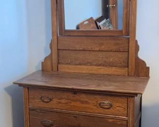 Ornate Antique Mirrored Chest