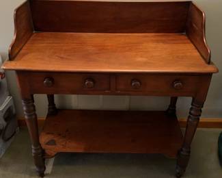 Antique Mahogany Wash Stand 36 L x 18D x 36 H.