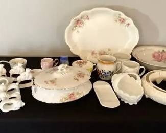 Assorted China Bowls, Platters, Napkin Rings, And More