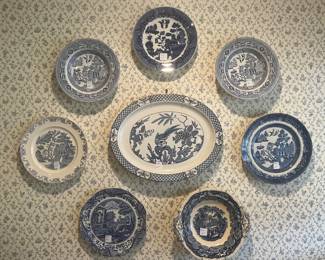 Blue ironstone plates