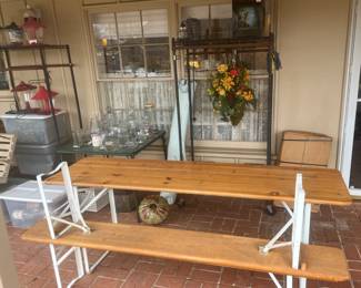 Folding table and bench